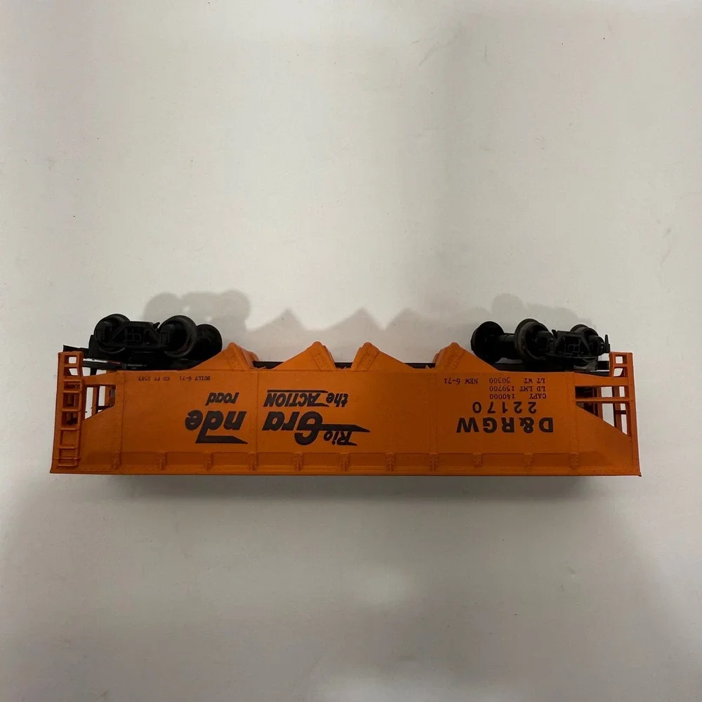 AHM HO Scale Rio Grande D&RGW 22170 Quad Hopper Train Car Orange Vintage Box